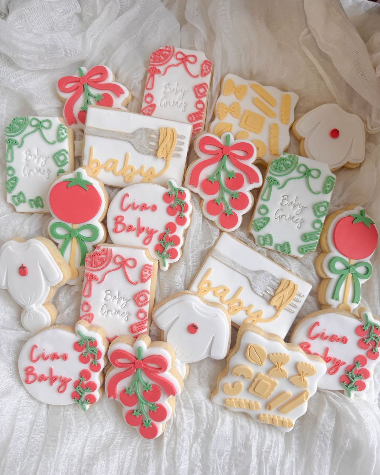 Baby Spaghetti on Fork Cookie Stamp & Cutter