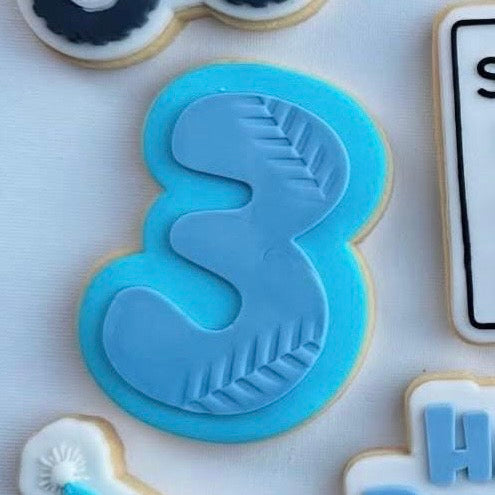 Number 3 Cookie Stamp & Cutter
