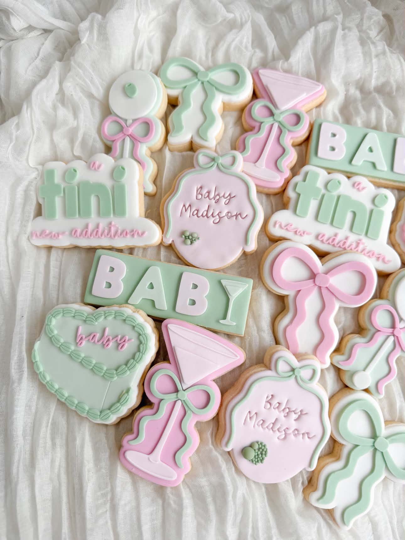 A Tini New Addition Text Cookie Stamp & Cutter