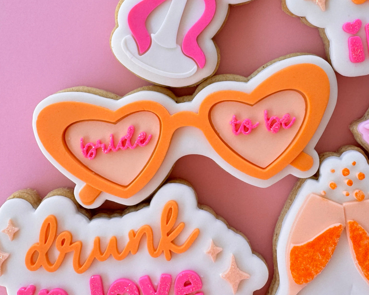 Bride to Be Heart Sunglasses Cookie Stamp & Cutter
