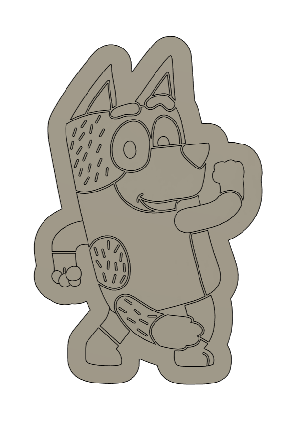 Blue Dog Dad Cookie Stamp & Cutter