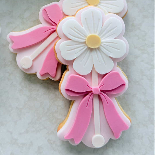 Flower Rattle Cookie Stamp & Cutter