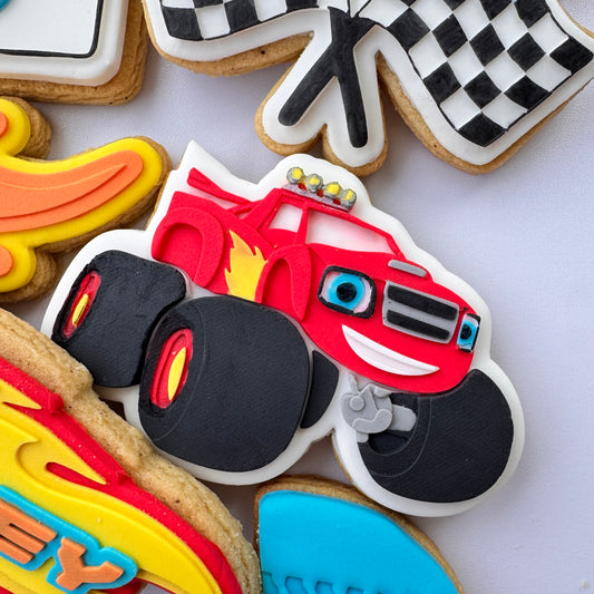 Blaze Monster Truck Cookie Stamp & Cutter
