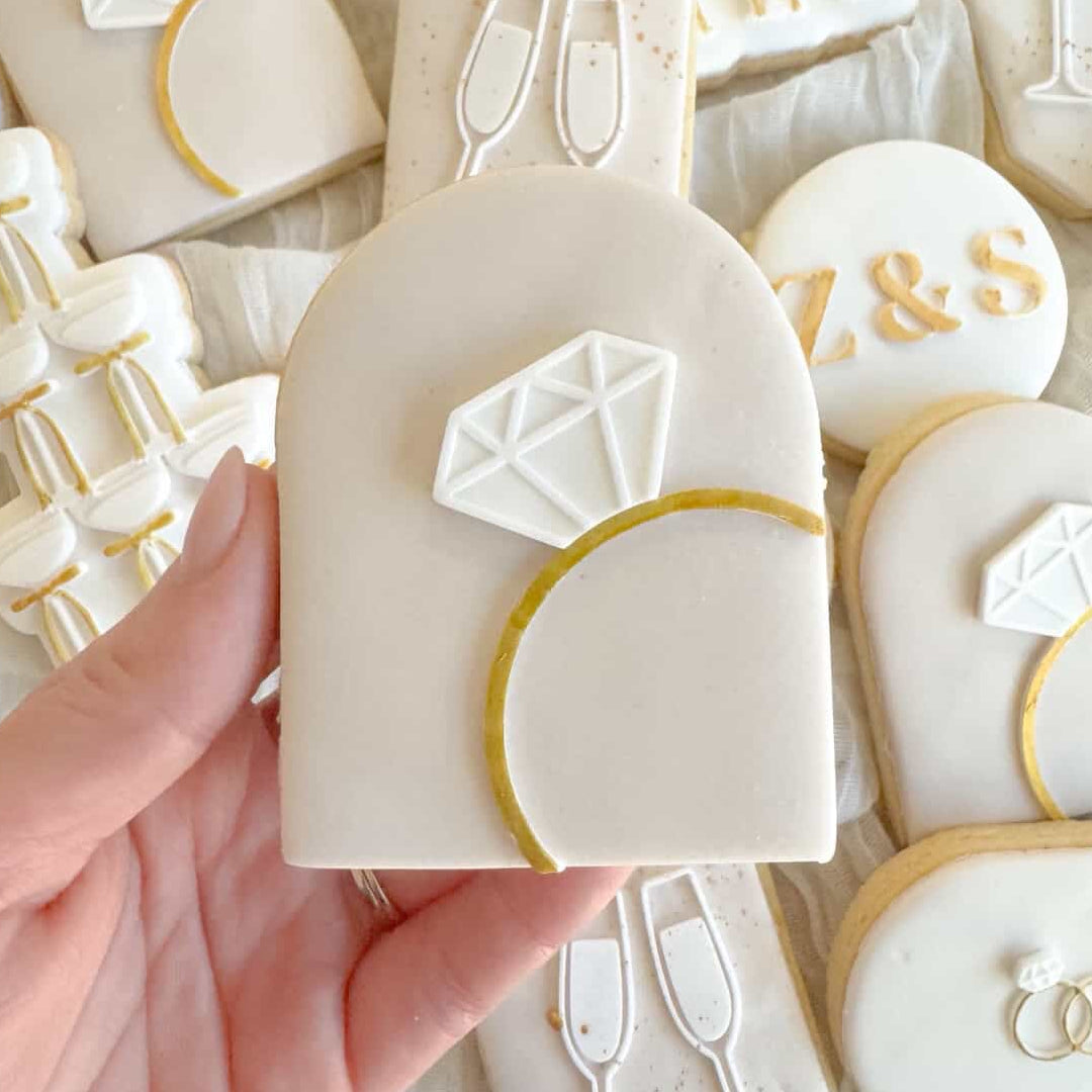 Engagement Ring Arch Cookie Stamp & Cutter