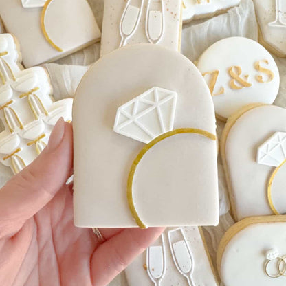 Engagement Ring Arch Cookie Stamp & Cutter