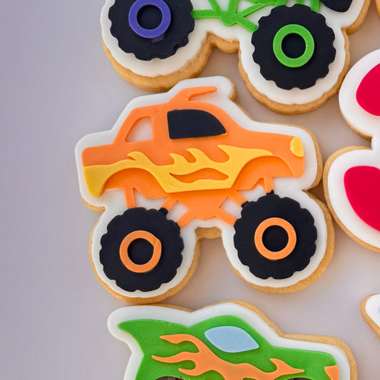 Bull Monster Truck Cookie Stamp & Cutter