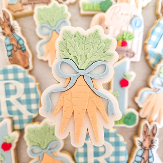 Carrot Bunch with Bow Cookie Stamp & Cutter