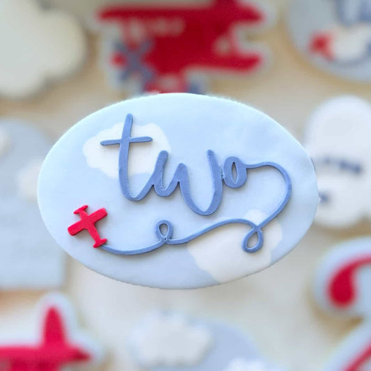 Two Plane Trail Cookie Stamp & Cutter
