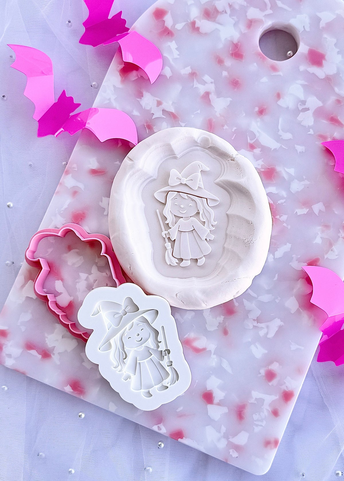 Witch Girl Cookie Stamp & Cutter