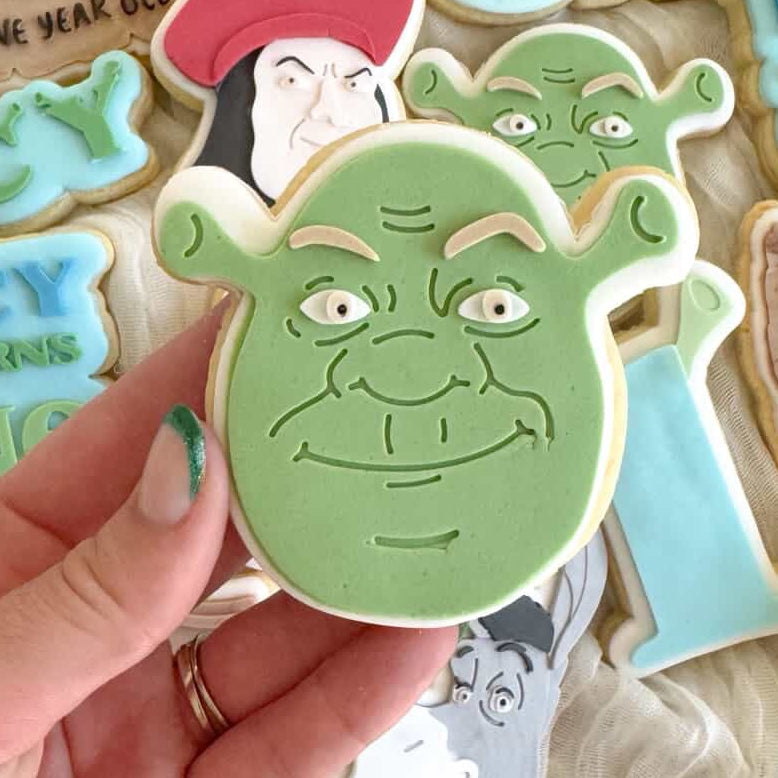 Shrek Ogre Face Cookie Stamp and Cutter