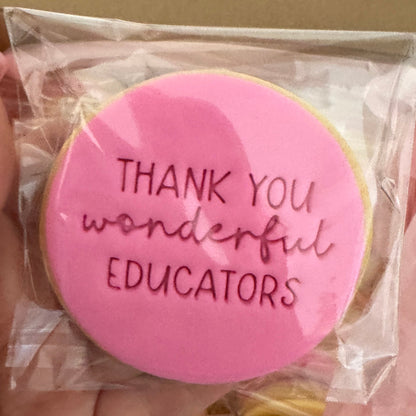 Thank You Wonderful Educators Text Stamp