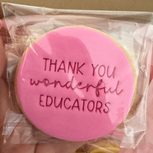 Thank You Wonderful Educators Text Stamp