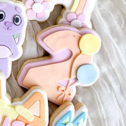 Number 2 with Balloons Cookie Stamp & Cutter