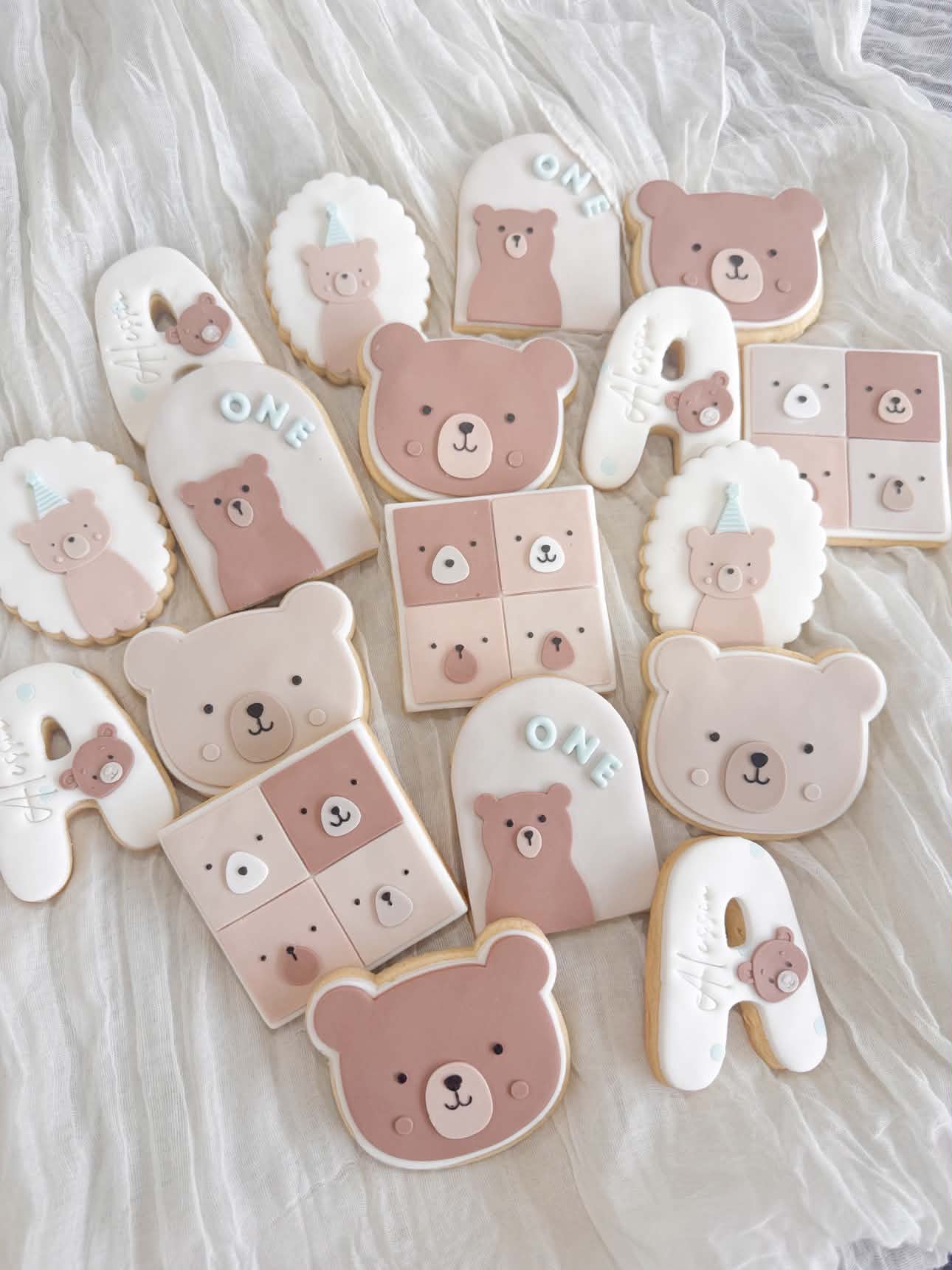 Four Teddy Bears Cookie Stamp & Cutter