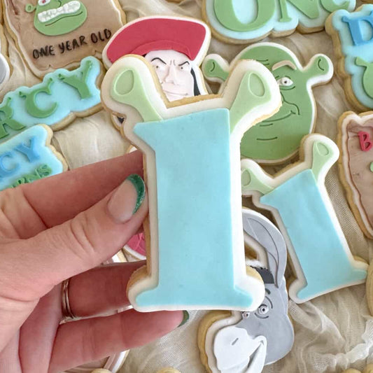 Shrek Ears Number 1 Cookie Stamp and Cutter
