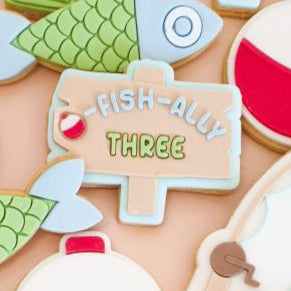 O-Fish-Ally Sign (with number stamps 1-5) Cookie Stamp & Cutter