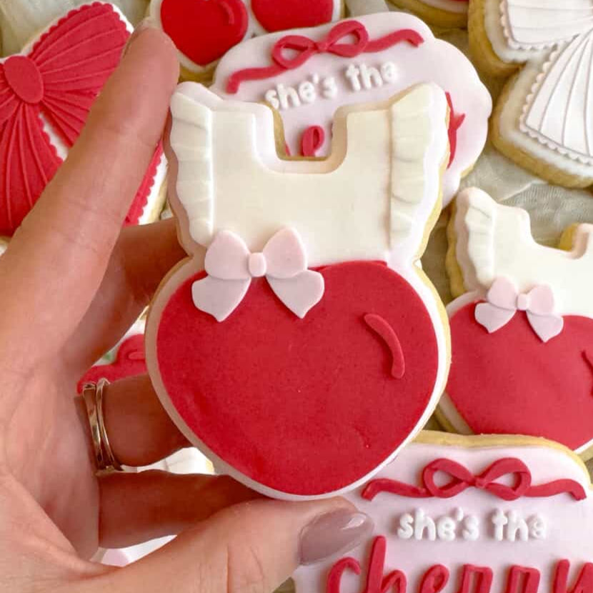Cherry Baby Romper Cookie Stamp & Cutter