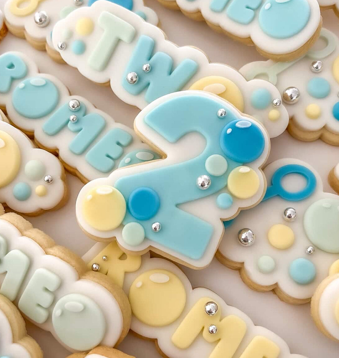 Number 2 with Bubbles Cookie Stamp & Cutter