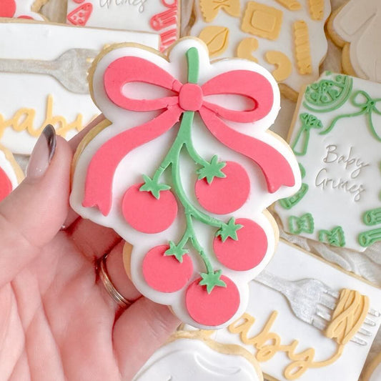 Tomato Bunch with Bow Cookie Stamp & Cutter