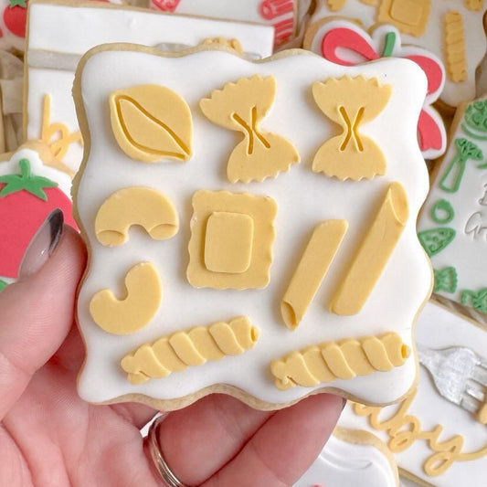 Pasta Wavy Square Cookie Stamp & Cutter