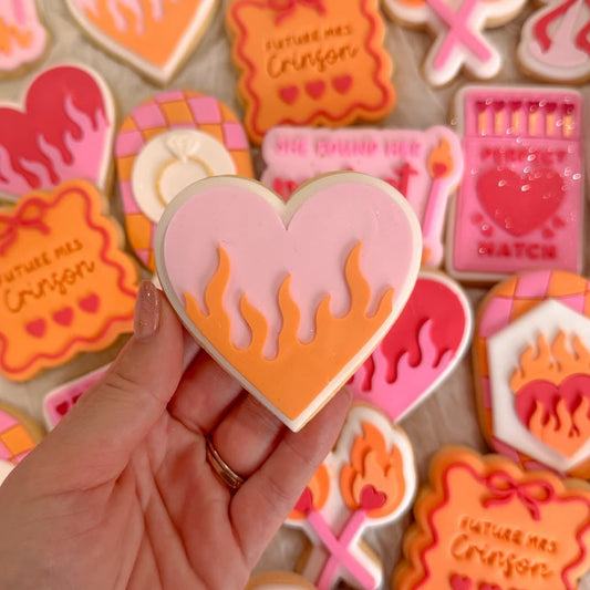 Flaming Heart Cookie Stamp & Cutter