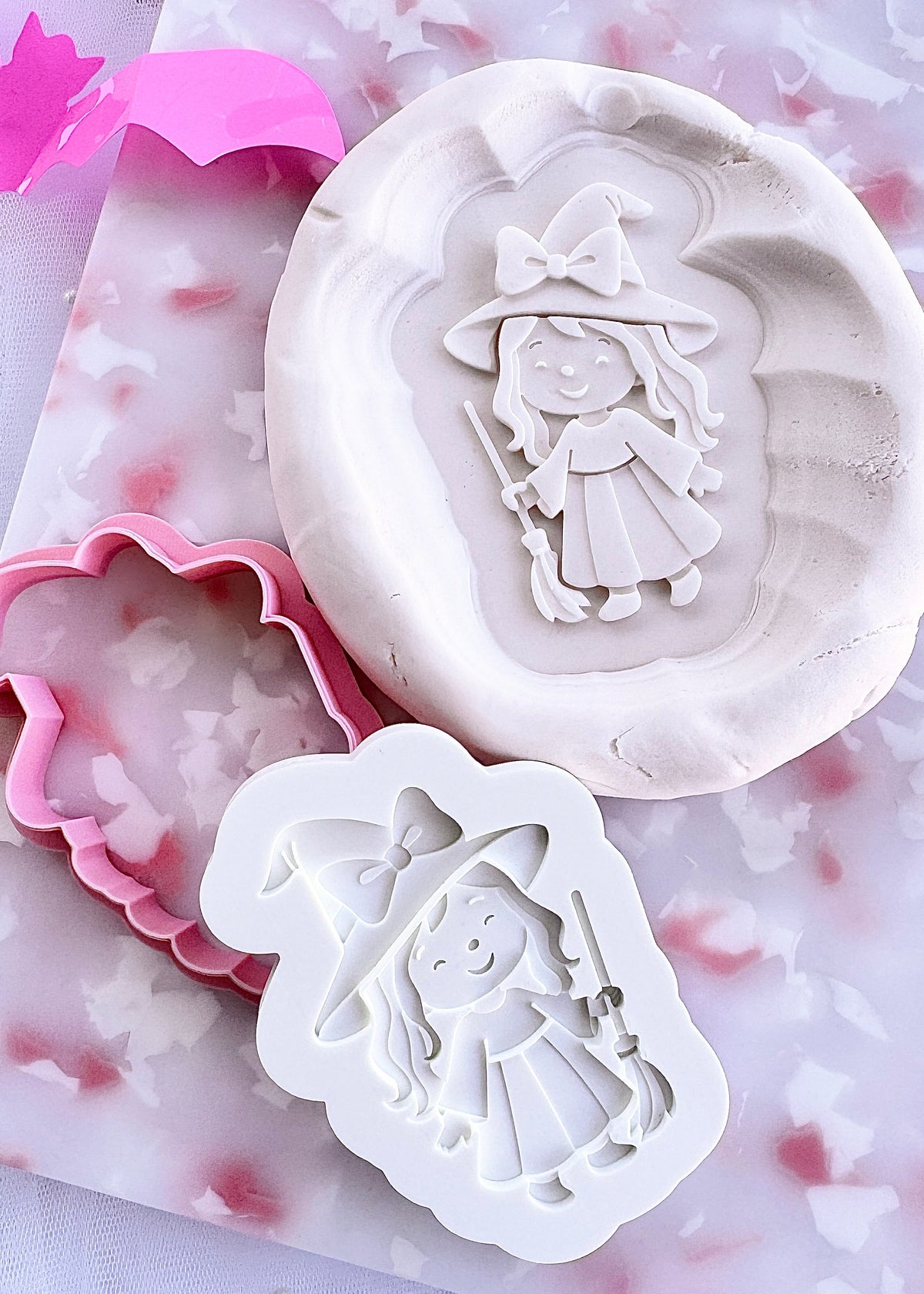 Witch Girl Cookie Stamp & Cutter