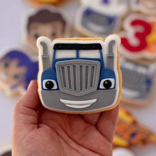 Crusher Face (Blaze) Cookie Stamp & Cutter