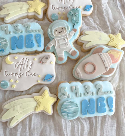 Rocket Ship Cookie Stamp & Cutter