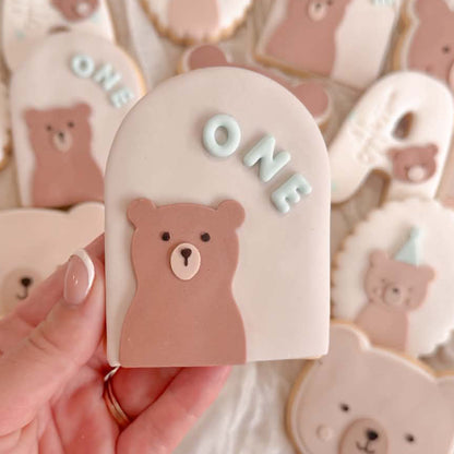 Simple Teddy Bear Arch Cookie Stamp & Cutter