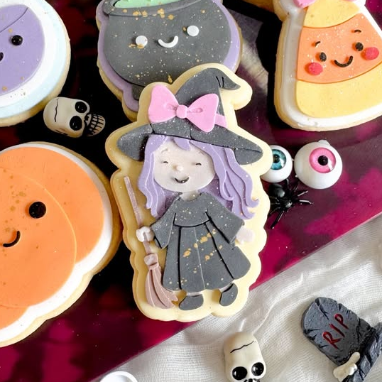 Witch Girl Cookie Stamp & Cutter