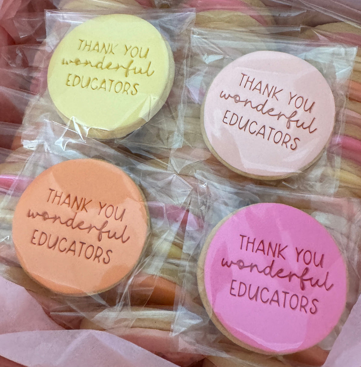 Thank You Wonderful Educators Text Stamp