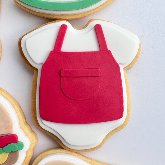 Baby Onesie with Apron Cookie Stamp & Cutter