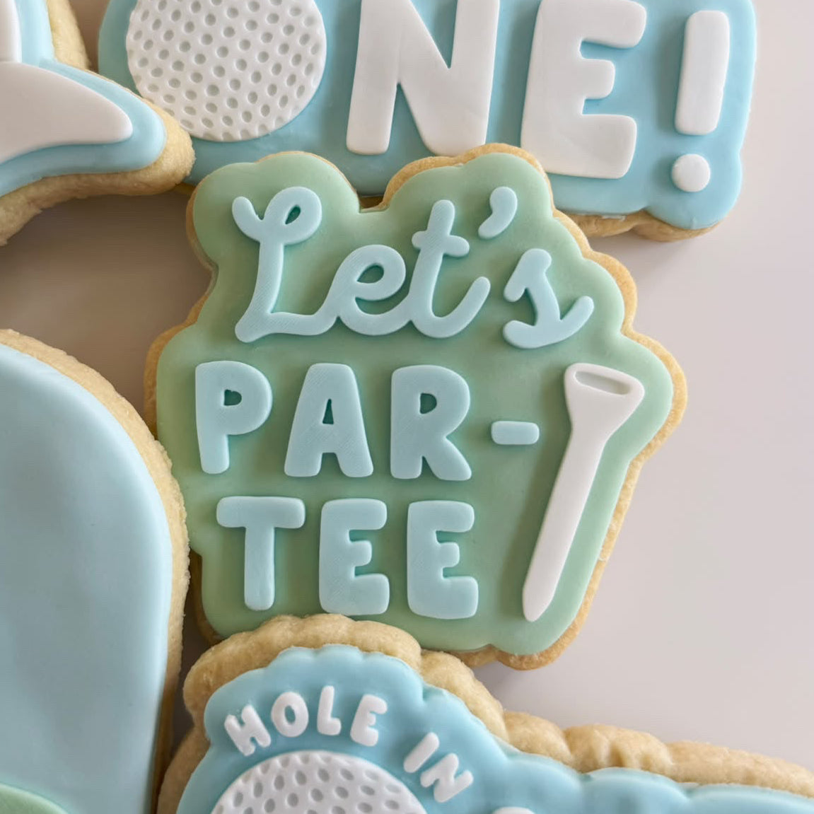 Let's Par-Tee Text Cookie Stamp & Cutter