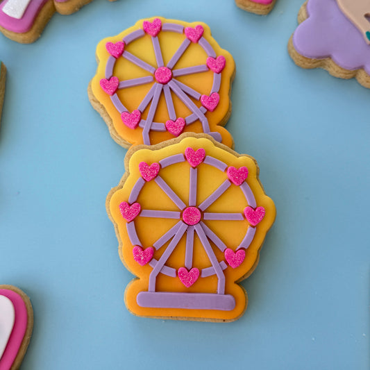 Heart Ferris Wheel Cookie Stamp & Cutter