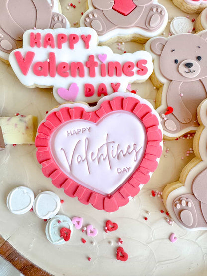 Frilly Border Heart Cookie Stamp & Cutter