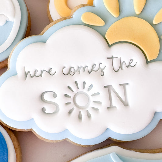 Here Comes the Son Mini Text Stamp
