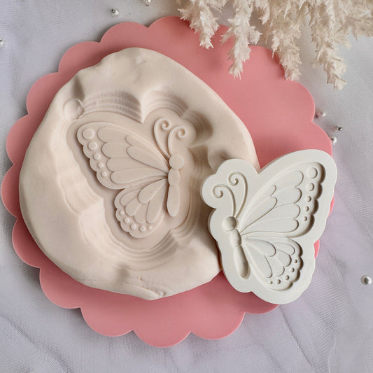 Side Profile Butterfly Cookie Stamp & Cutter