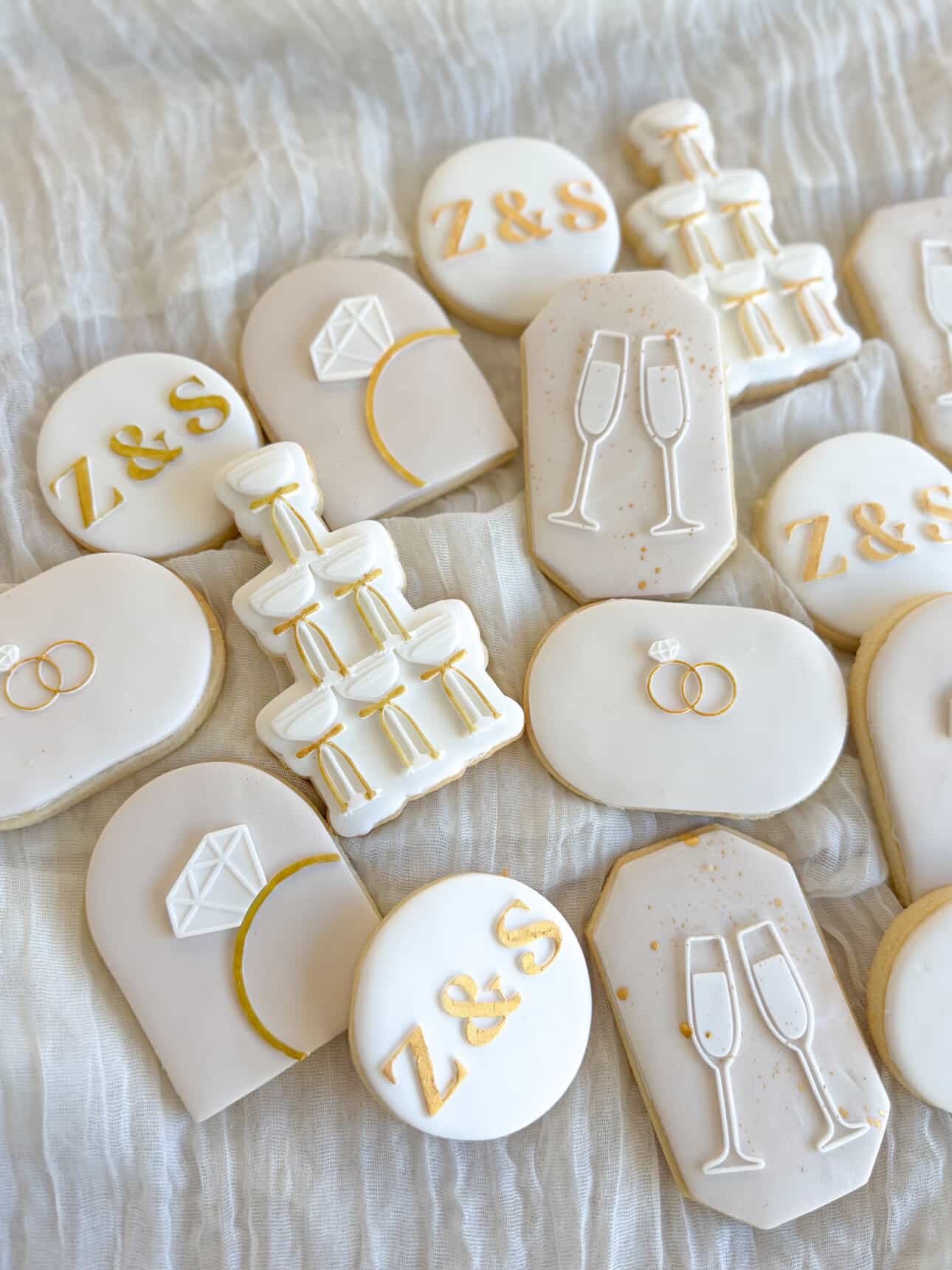 Champagne Glasses Rectangle Cookie Stamp & Cutter