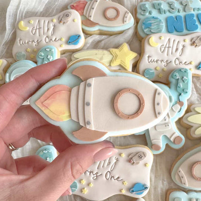 Rocket Ship Cookie Stamp & Cutter