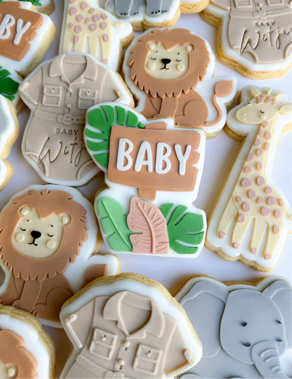 Jungle Baby Sign Cookie Stamp & Cutter