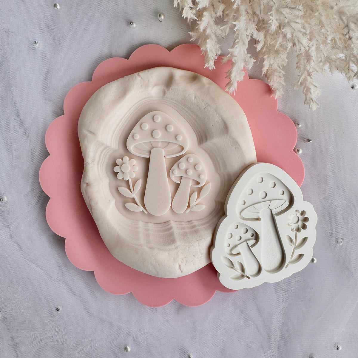Toadstool Mushrooms Cookie Stamp & Cutter