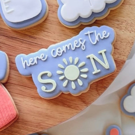 Here Comes the Son Text Stamp & Cutter