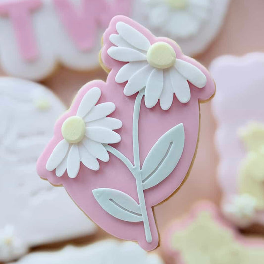 Daisies on Stem Cookie Stamp & Cutter