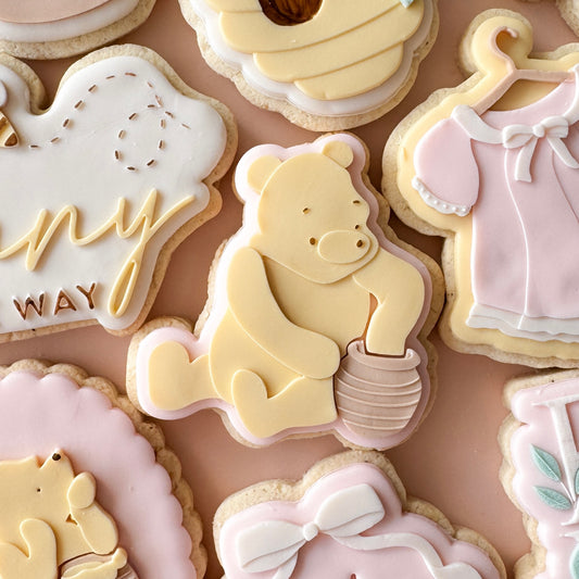 Pooh Bear with Hand in Honey Pot Cookie Stamp & Cutter