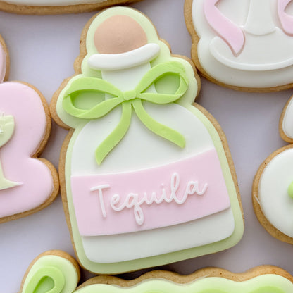 Tequila Bottle with Bow Cookie Stamp & Cutter