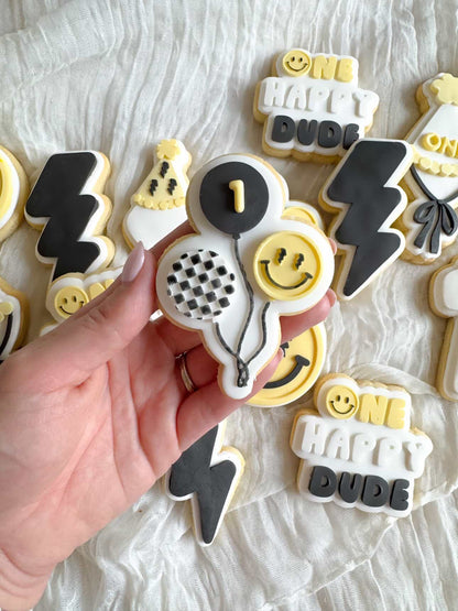 Dude Balloon Bunch Cookie Stamp & Cutter