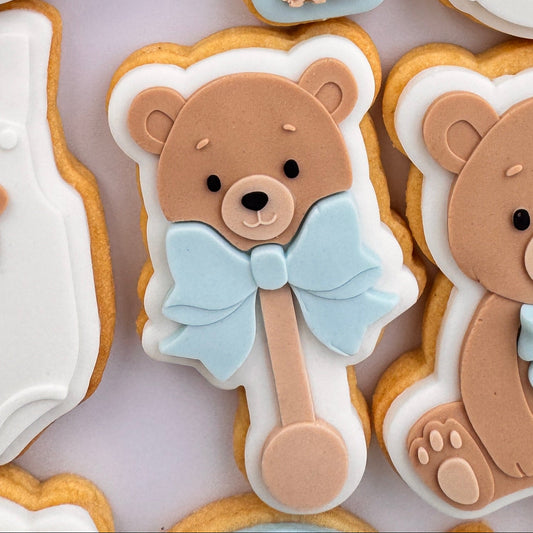 Teddy Bear Rattle Cookie Stamp & Cutter