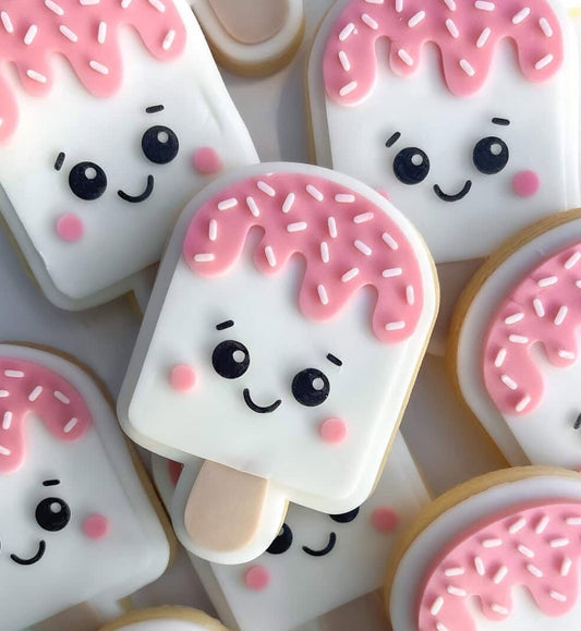 Ice Cream with Smiley Face Cookie Stamp & Cutter