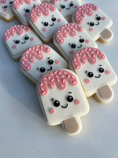 Ice Cream with Smiley Face Cookie Stamp & Cutter