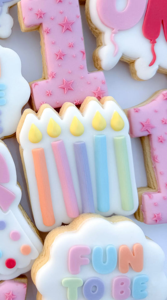 Candles Cookie Stamp & Cutter